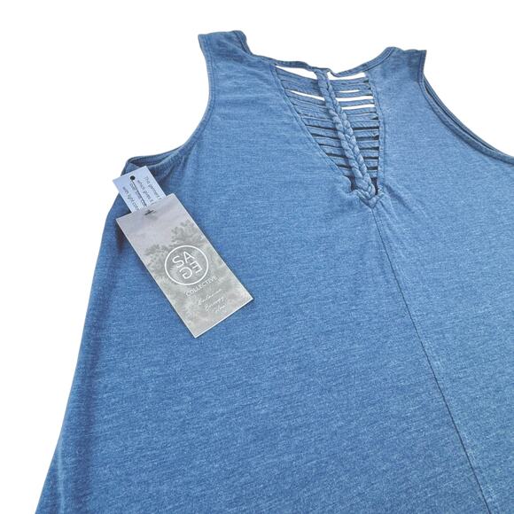 SAGE Collective Blue Strappy | Braided | Tank Top Size M - Picture 4 of 5